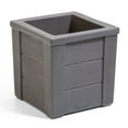 thumbnail image 2 of Step2 Lakewood 16" Resin Dark Cedar Indoor Outdoor Planter 2 Pack, 2 of 4