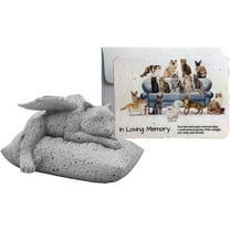 Pet Memorial Gifts Cat Angel Memorial Statue with Handmade in Loving Memory Cat Wildflower Seed Paper Sympathy Cards for Cats Passing Away, Loss of Pet Gifts Bereavement