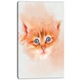 thumbnail image 2 of Aquarelle Chat Brun Mignon - Impression sur Toile Animal, 2 of 3