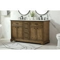 thumbnail image 2 of 60 inch double bathroom vanity in driftwood, 2 of 8