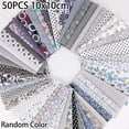 thumbnail image 1 of Lefu 50 PCS Assorted 10CM*10CM Bundle Quilt Quilting Cotton Fabric Sewing DIY Set, 1 of 10