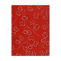 Trademark Fine Art Abstract Canvas Art ' Red Under Flowers ' by Pablo Esteban