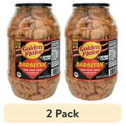 (2 pack) Golden Flake Barbecue Fried Pork Skins, 9.5 oz Barrel