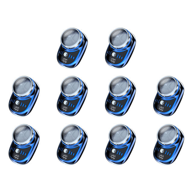 Mini Afeitadora Eléctrica para Hombre Recortadora Inalámbrica Sin Dolor Tamaño Bolsillo () Azul