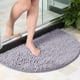thumbnail image 5 of Alfombras de baño de chenilla de microfibra de media ronda, gruesas, suaves, absorbentes, antideslizantes, alfombras de baño peludas, lavables, de secado rápido, alfombra de ducha, 5 of 5