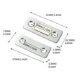 thumbnail image 3 of 4mm Thin Magnetic Sliding Door Catch - Stainless Steel Cabinet Door Holder with Adhesive & Screws for Wardrobe, Kitchen, Drawer, Cupboard - 1 Pack, 3 of 3