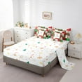 thumbnail image 5 of Manfei Personalized Initial A Twin Bedding Sets 7 Pieces for Kids Boys Girls, Merry Christmas Bedding Comforter Set, Gingerbread Lollipop Plaid Sheet Sets, Luxury Bedroom Decor, 5 of 8
