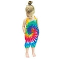 thumbnail image 2 of FRSASU Kids Jumpsuit ,Toddler Baby Girls Strap Rainbow Tie Dyed Romper Harem Jumpsuit Outfits, 2 of 7