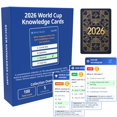thumbnail image 1 of Juego de cartas YXYOUNG 2026 World Cup Soccer Knowledge Trivia, 100 tarjetas de preguntas educativas, 1 of 8