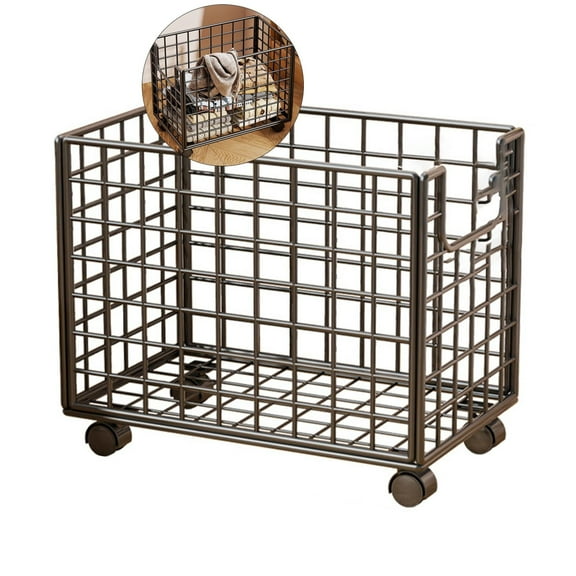 Dvruxg Laundry Basket, Large Laundry Hamper with Wheels, Laundry Bag Organizer for Dirty Clothes, Towel Organization & Toys Storage Laundry Cart in Laundry Room Organization