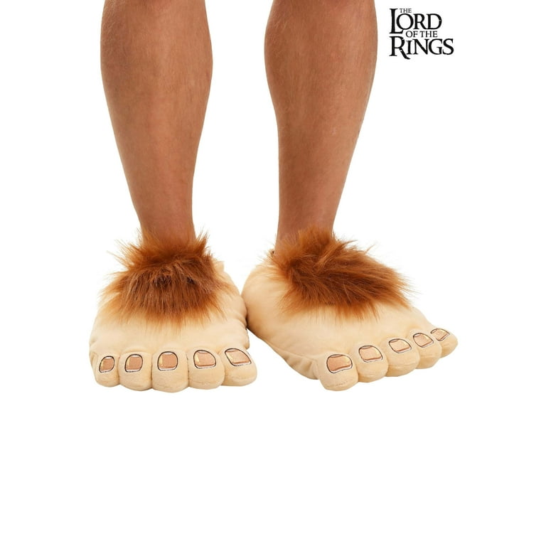 FUN Costumes Adult Hobbit Costume Feet, Faux Hair, Anti-Skid Soles