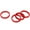 Red, variant on M Buder 4Pcs Bicycle Headset Spacer Front Fork Stem Spacers Aluminum Alloy 5mm Height 28.6mm (1.12in) Inner Diameter for Mountain Road Bike, Gold