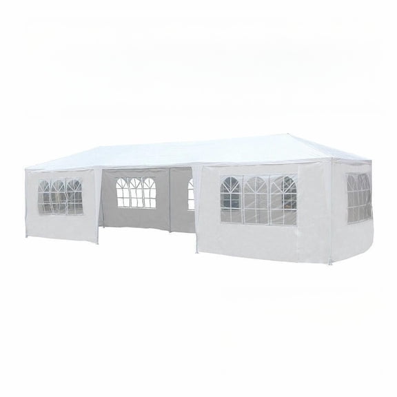 10'x30' Canopy Tent Party Wedding Tent Gazebo Pavilion with 7 Remove Sidewalls