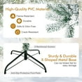 thumbnail image 4 of Topbuy 7.5'Hinged Artificial Christmas Tree Unlit w/ Metal Stand Premium Snow Flocked, 4 of 10