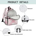 thumbnail image 4 of Pioneer Flower Floral Print Pattern Backpack for School, Cute School Bag with Adjustable Shoulder Straps and Padded Back, 15.25"x11.5"x5.25", 4 of 5