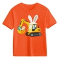 thumbnail image 4 of Toddler Girls' Short Sleeve Crew Neck Tee T-Shirt Easter Graphic Print Tee Top Size 2-3T , Orange, 4 of 4
