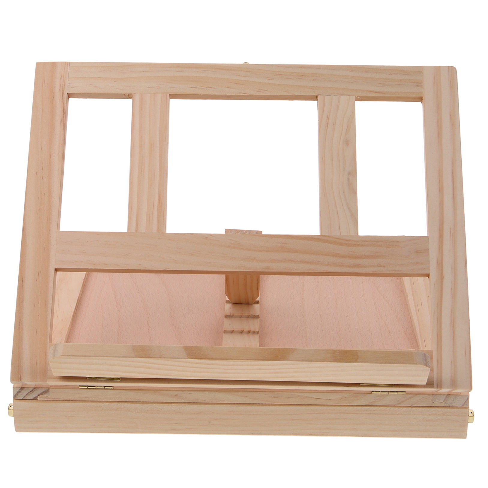 Luxshiny Wooden Tabletop Easel with Paper Holder, 360° Rotation, Khaki Color, 13.4 x 10.2 x 2.0 Inches for Drawing and Painting