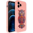 thumbnail image 1 of iPhone 11 Pro Max Case Compatible with iPhone 11 Pro Max Matte Silicone Gel Cover with Full Body Protection Anti-Scratch Shockproof Case 6.5 inch (Ash Blue)Pink+Owl, 1 of 7
