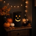 thumbnail image 5 of Yashow Elite Woven Pumpkin Cylinder Decoration 10 inch, Rustic Fall Home Table Centerpiece, Farmhouse Autumn Decor, Halloween Festival Ornament for Mantel Entryway, 5 of 7