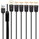 thumbnail image 5 of Cable de Extensión USB 6 en 1, Carga Rápida USB 3A, Cable Divisor en y, Cable USB Macho A USB Hembra 1 A 6, 5 of 5