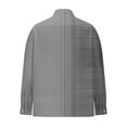 thumbnail image 4 of USNSM Men's Long Sleeve Dress Shirts Color Block Print Wrinkle-Free Casual Button Down Shirt Party Disco Formal Shirt Tops Gray L, 4 of 5