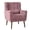 Dark Purple, variant on AISWORD Modern Accent Chair, Upholstered Armchair with Pillow, Fabric Single Sofa Chair with Lounge Seat and Wood Legs Accent Chair for Living Room Bedroom Small Spaces, Dark Purple