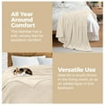 thumbnail image 5 of BNM Solid Fleece Soft Plush Blanket, California King, Ivory, 5 of 7