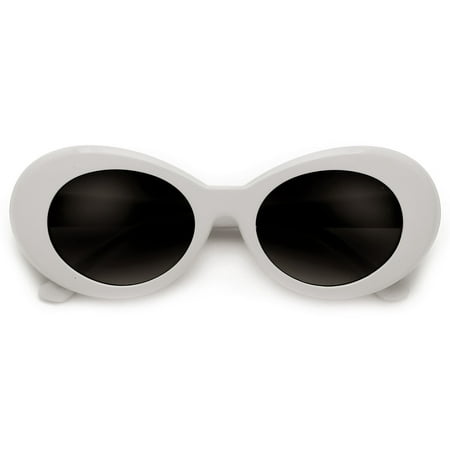 Hot and Trendy White Oval Cobain Clout Sunnies