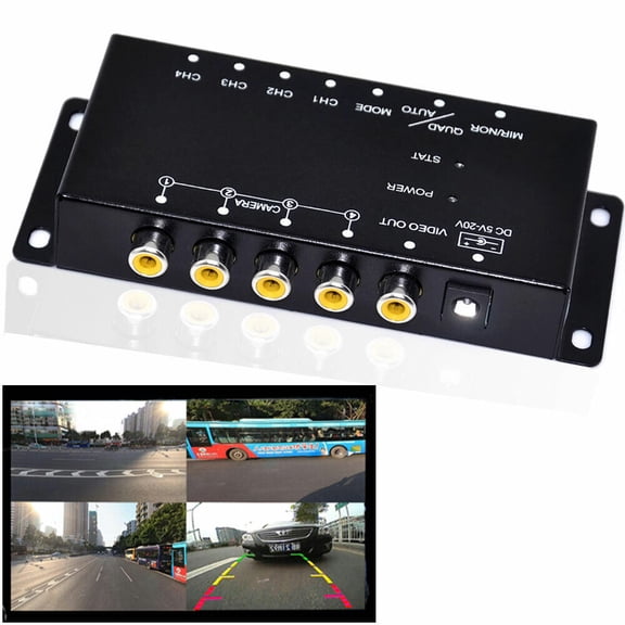 Parking Assistance Video Switch Box Left/Right/Front/Rear Camera DVR Recorder