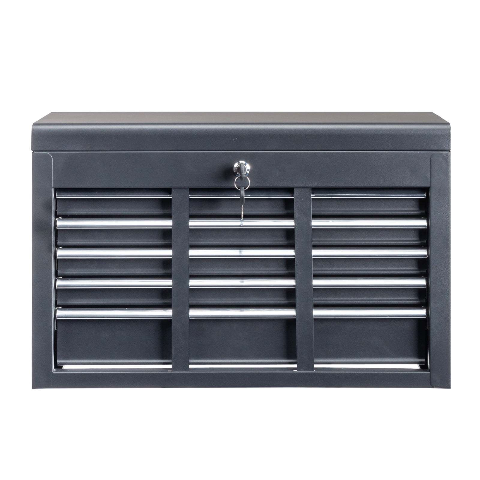 Tcbosik Combined Metal Tool Chest, 9 Drawers Rolling Tool Chest on Wheels, 2 in 1 Detachable Tool Cabinet for Warehouse Garage Workshop, Black