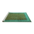 thumbnail image 2 of Ahgly Company Machine Washable Indoor Square Persian Turquoise Blue Traditional Area Rugs, 5' Square, 2 of 4