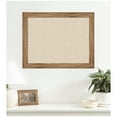 thumbnail image 2 of Kate and Laurel Framed Fabric Pinboard 28 x 22, Neutral Weave Printed Linen Rustic Farmhouse Bulletin Board for Use as a Vision Board or Wall Organization, Owl Brown Narrow Frame, 2 of 8