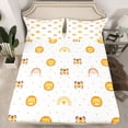 thumbnail image 2 of Homewish Cartoon Tiger Lion 3pcs Twin Sheet Sets For Kids Boys Girls,Kawaii Rainbow Twin Fitted Sheet,Starry Sky Breathable Flat Sheet,Microfiber Bedroom Decor, 2 of 7