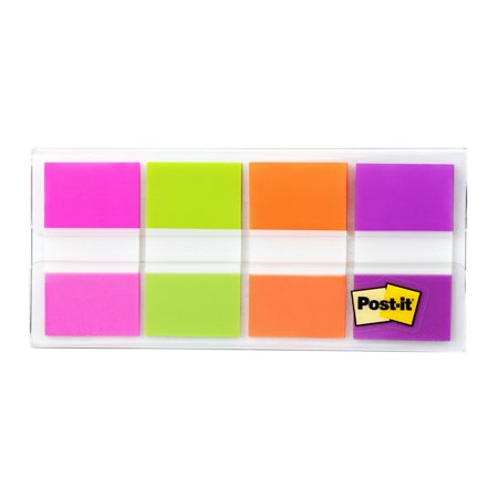 Post-it Portable Flags, 1 in. Wide, Assorted Colors, 2 Dispensers