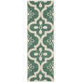 thumbnail image 2 of SAFAVIEH Chatham Derrick Geometric Wool Runner Rug, Teal/Ivory, 2'3" x 7', 2 of 7