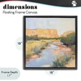 thumbnail image 4 of Stupell Industries Transitional Painted Plateau River Reflection Black Floating Frame Canvas Art, 18 x 18, by Petals Prints Design, 4 of 8
