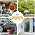 thumbnail image 2 of LEEYNEER 4 Way Heavy Duty Garden Hose Splitters  Solid Brass 4-Way Water Hose Splitter Outdoor Faucet Spigot Connector  4 Valve Garden Tap Hose Adaptor with 4 Hose Washers, 2 of 7