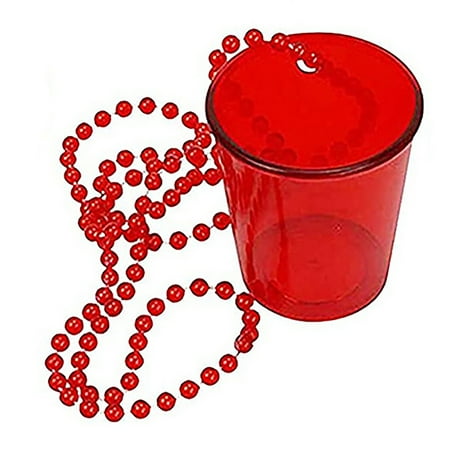 Bachelorette Bride Party Shot Glasses Plastic Shot Glass on Beaded Necklace