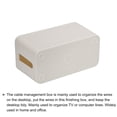 thumbnail image 4 of Uxcell Cable Management Box PP Cord Organizer Box w Tie to Hide Wires & Power Strips for Home Small White, 4 of 6