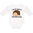 thumbnail image 3 of Inktastic I Give Great Hedgehugs with Cute Hedgehog Boys or Girls Long Sleeve Baby Bodysuit, 3 of 5