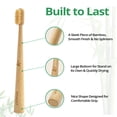 thumbnail image 6 of GENKENT Boar Bristle Bamboo Toothbrush, 4 Pack BPA-Free and Plastic-Free Firm Bristles Manual Toothbrush, Numbered Handles with Stand-Up Base Toothbrush for Adults, 6 of 7