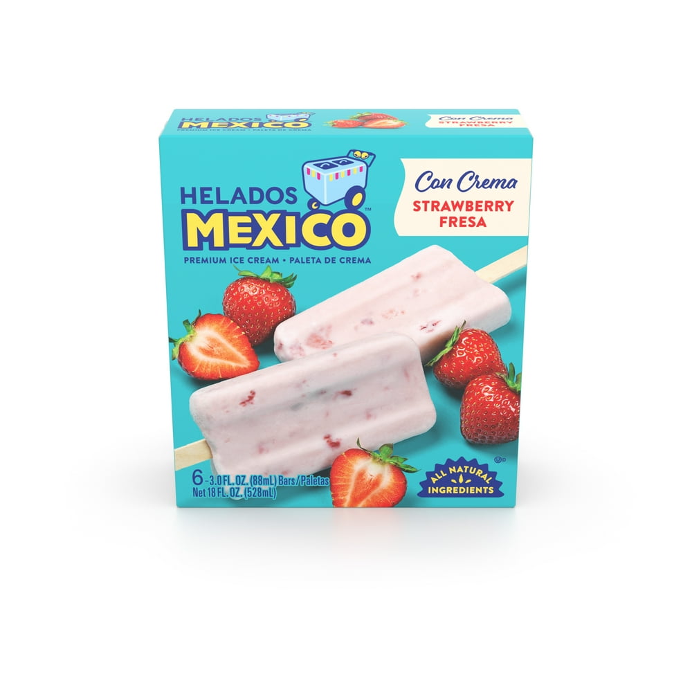 Helados Mexico FresaStrawberry Premium Ice Cream Bars, 18 fl oz