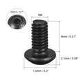 thumbnail image 2 of Uxcell M4x8mm Hex Socket Button Head Cap Bolts Screws Alloy Steel Black 100 Pack, 2 of 5
