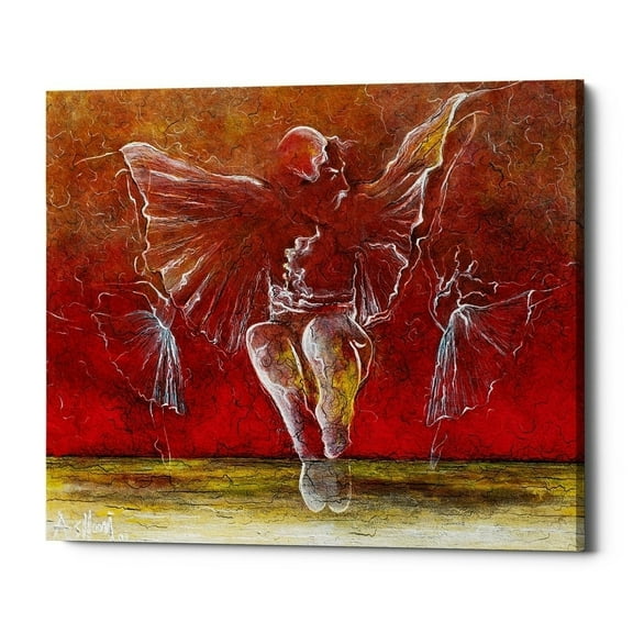 Epic Graffiti  "The Dance of Baci" by Samedin Asllani, Giclee Canvas Wall Art, 16"x18" 16" x 18"