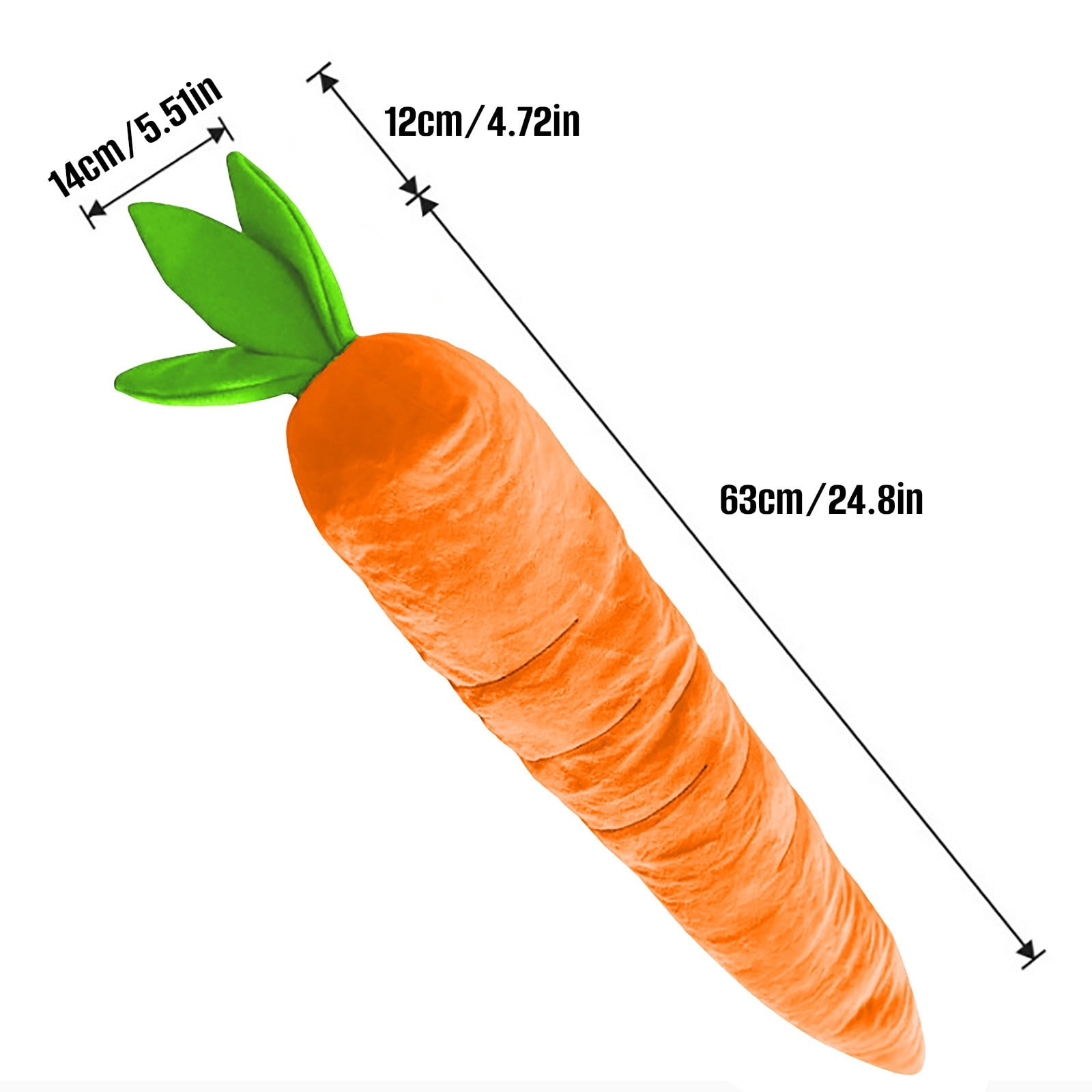 Carrot Dog Toy,Giant Carrot Dog Toy,Giant Carrot Dog Toy with Squeaker-100% Polyester Soft Plush Chew Toy for Small & Medium Dogs, Durable Design for Teething Puppies