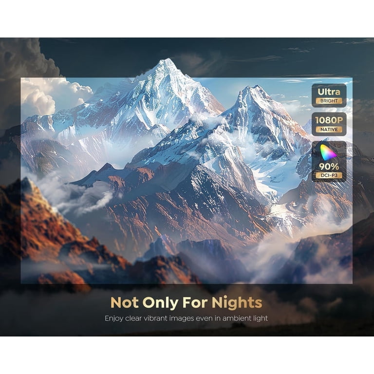 PUTRIMS Google TV Projector, 1080P Full HD, 1000 ANSI, WiFi 6