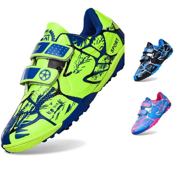 QTSHPN Kids Sneakers Boys Football Boots Girls Outdoor Non Training Shoes Unisex Trainers Shoes for Kids