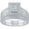 1/3 Carat T.W. Princess-Cut Diamond Sterling Silver Bridal Set