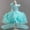 Green2, variant on Girls Summer Dress Sleeveless Round Neck Tulle Fabric Long Train & Sparkly Birthday Stage Formal Gown Green Size 1T