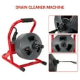 thumbnail image 4 of Kojooin Electric Drain Auger 50Ft x 5/16" – Auto-Feed Sewer Snake Machine with 6 Cutter Heads & Glove, Professional Drain Cleaner for 3/4"–3" Pipes, 4 of 8